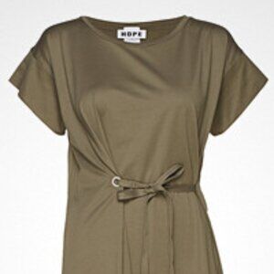 HOPE STOCKHOLM lock dress in olive green size 38 NWT